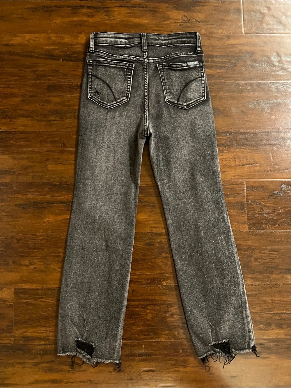Joe's Jeans Girls Black Distressed Straight Leg Jeans, Size 8